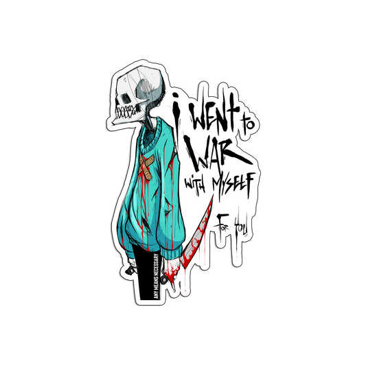 War with Myself Sticker